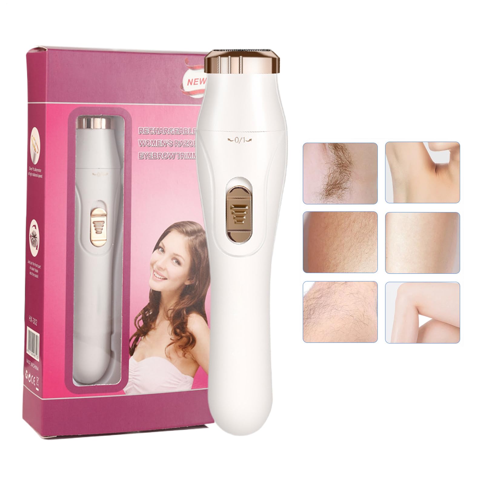Recortador De Vello Corporal,Recortador Eléctrico Corporal y para Zona Íntima | Kit de Cuidado Recargable Uso Húmedo/Seco para Hombres y Mujeres: Axilas, Piernas, Brazos y Rostro