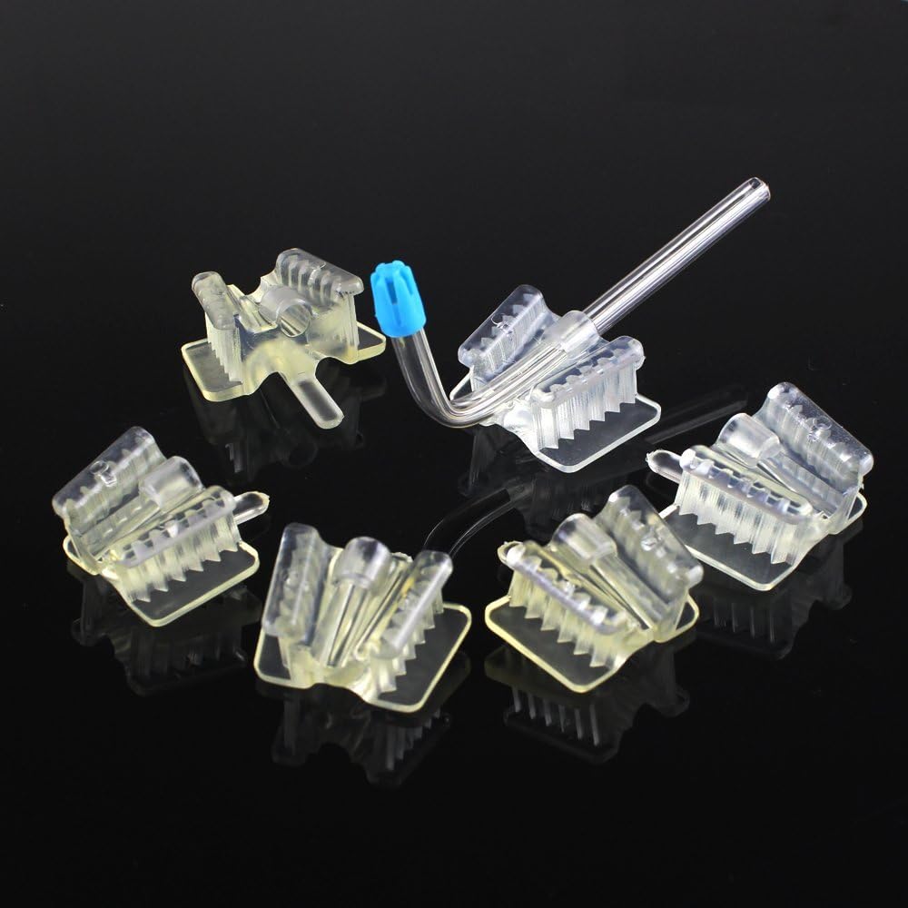 Earlywish 6pcs Dental Silicone Mouth Prop Support Holding Saliva Ejector Tip Nozzle