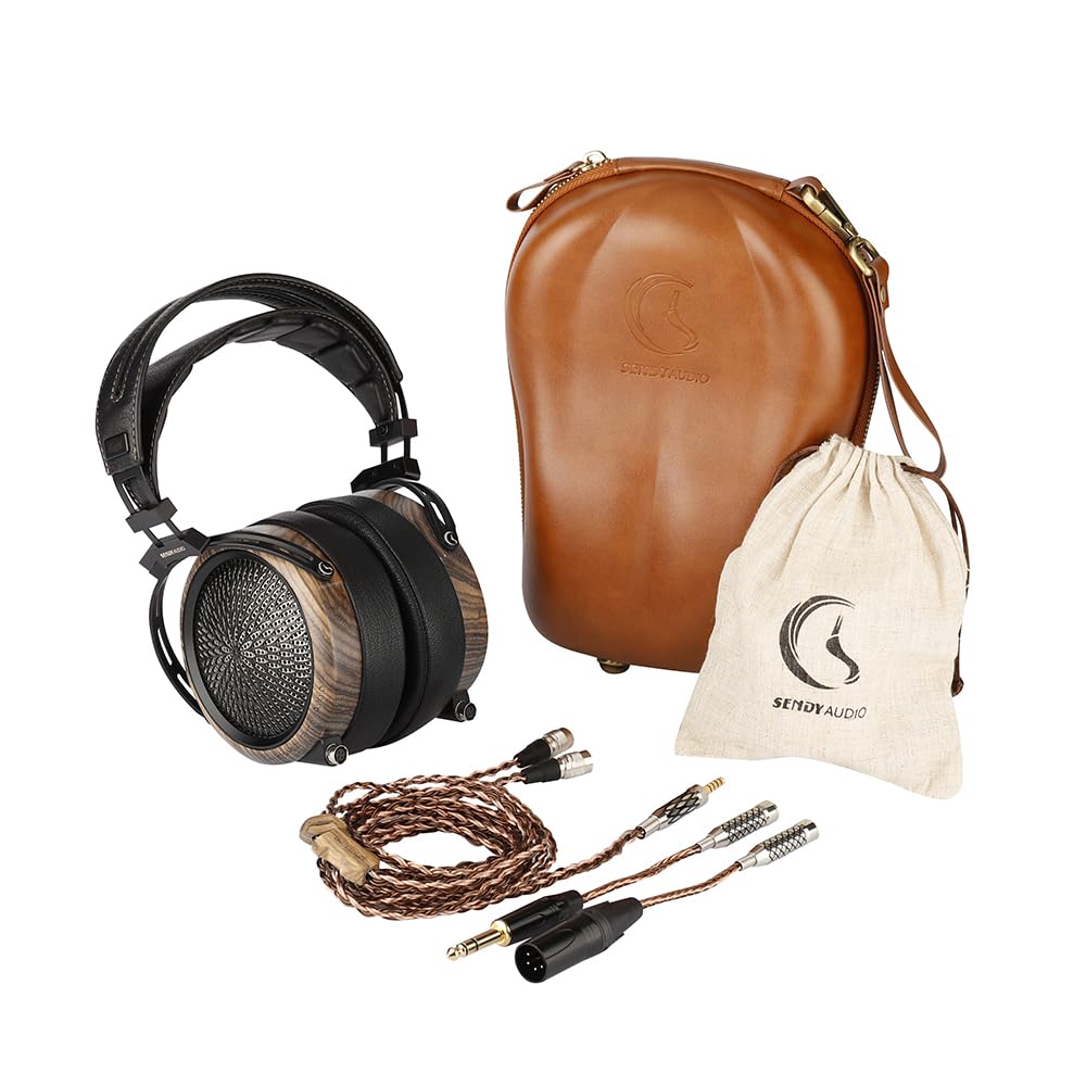 Sendy Audio Peacock Black ヘッドホン ウッドレザー Amazon.com: SENDYAUDIO -Peacock Classic, Elegant & Luxury