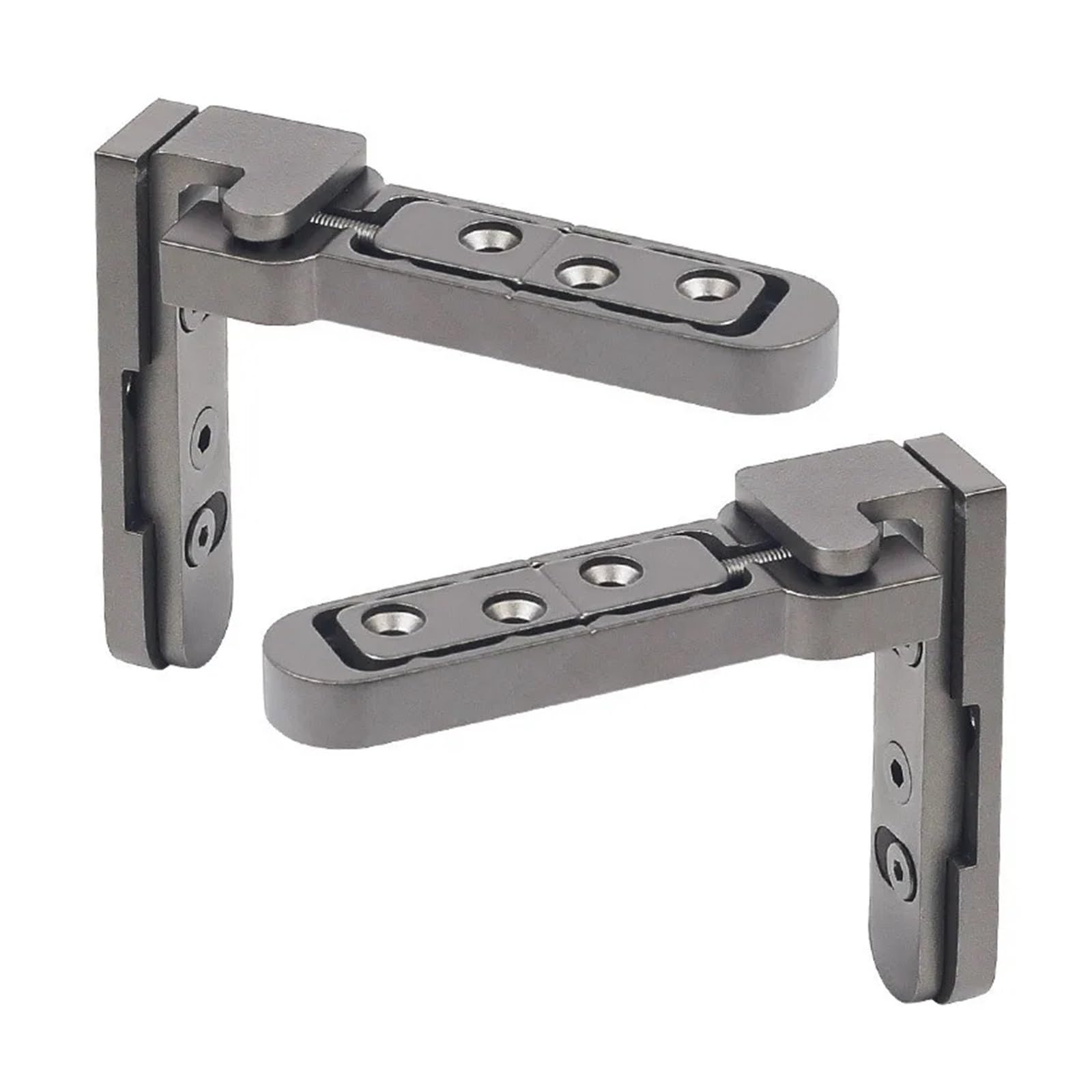 80kg Door Stainless Steel Adjustable Invisible Swing Wooden Door Hinge Hidden Pivoting Concealed Casting Hinge(Gray)