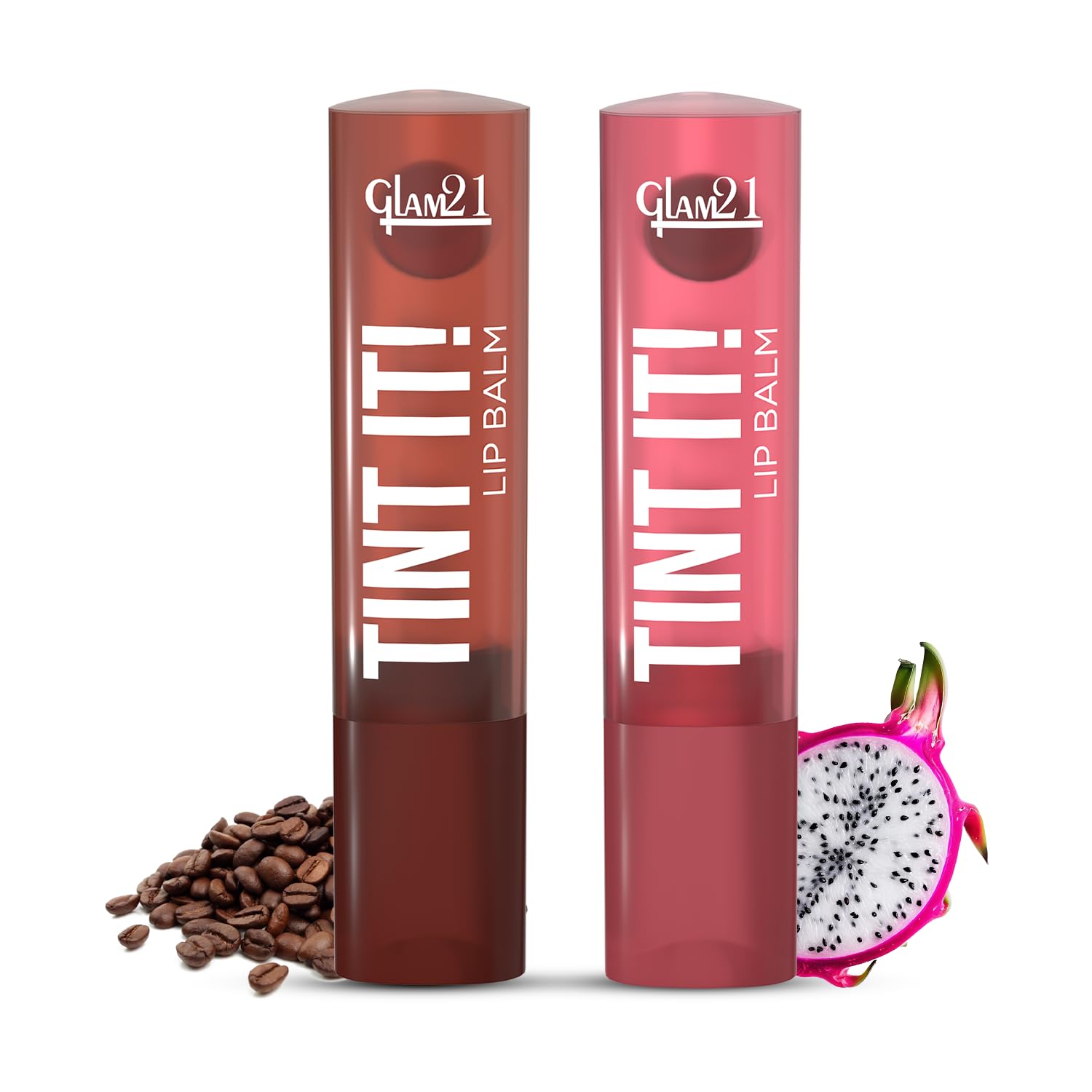 Glam21 Tint it! Lip Balm | Everyday Hydration & Moisturized Lips with Vitamin-E, Shea Butter, Avocado Oil, SPF15 |Lip Care For Dry & Chapped Lip - Coffee Beans & Dragon Fruit | 3.5gm Each | Combo Pack Of 2-picture-20