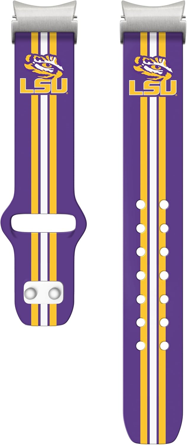 Affinity Bands LSU Tigers HD Fitted Watch Band Compatible with Samsung Galaxy Watch 4-7 (Short Stripes)