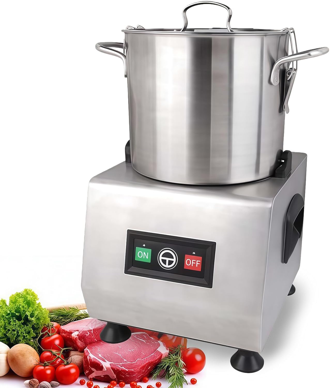BANGBANGJI Commercial Food Processor, Multifunctional Food Cutter, Meat Grinder, Include Stainless Steel S-Curve Blades, for Meat, Vegetables, Nuts, Perfect for Restaurants, Kitchen 18L-1800W