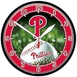 MLB 2935714 Philadelphia Phillies Round Wall Clock, 12.75'