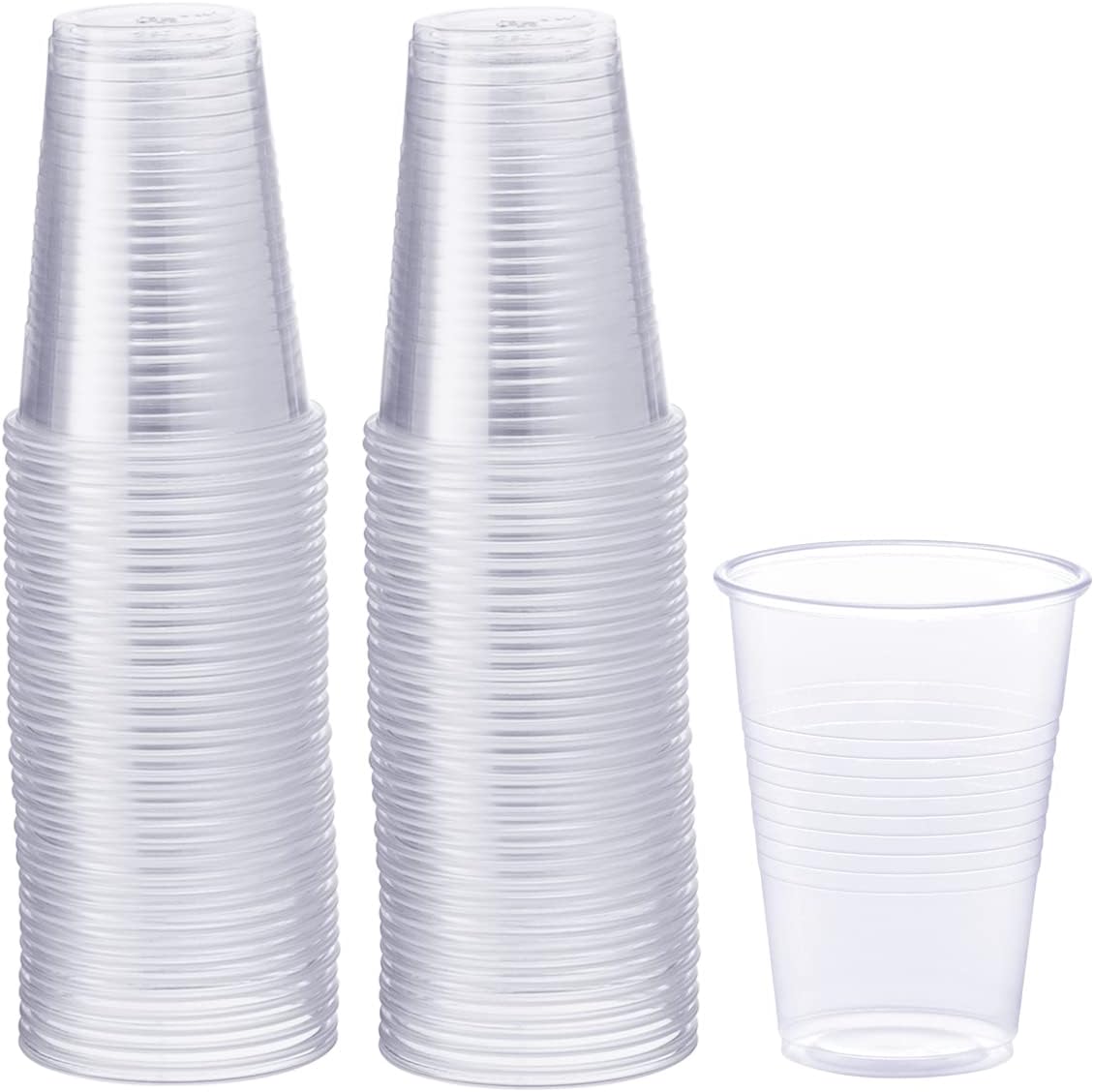 GUSTO 9 oz Clear Plastic Cups [80 Count] Disposable Cold Drinking Cups for Parties, Events, & Everyday Use – BPA-Free, Durable Polypropylene (Formerly Comfy Package)