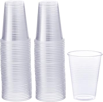 GUSTO 9 oz Clear Plastic Cups [80 Count] Disposable Cold Drinking Cups