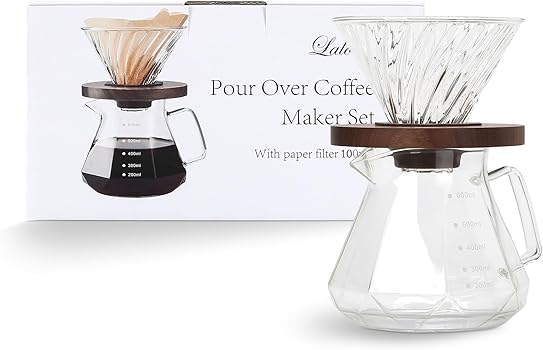 Lalord Cafetera de Goteo de Borosilicato 20 onzas 600 ml5