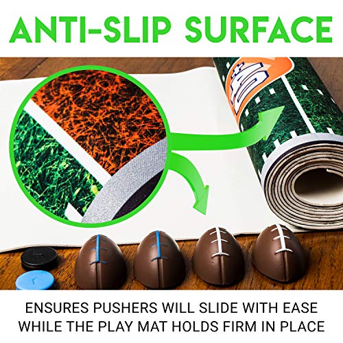 Franklin Sports Shuffleboard Table Game Mats – Tabletop Shuffleboard Mats And Pushers – Indoor Shuffleboard And Curling Games - Football Shuffleboard #TOP2