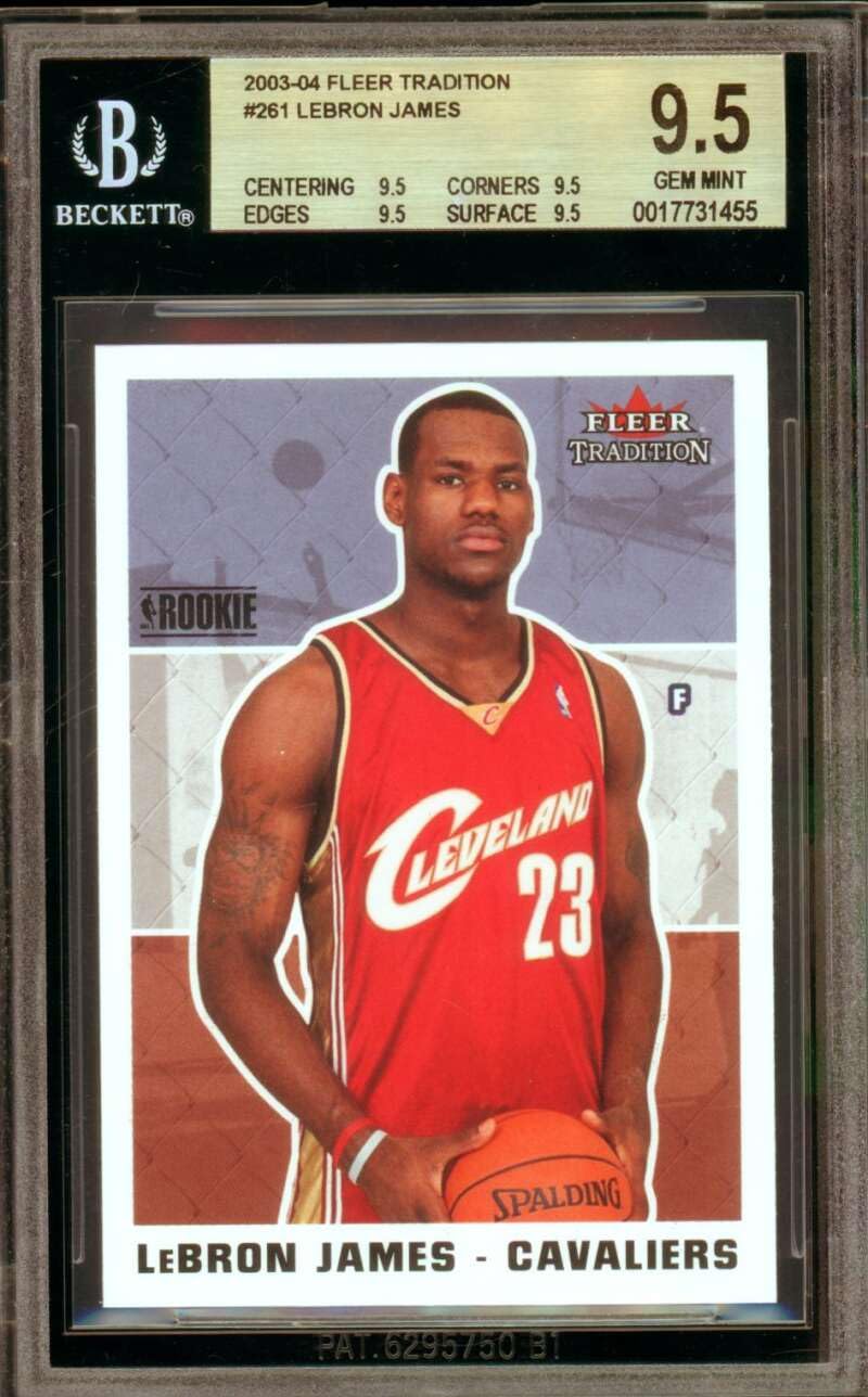 Amazon.com: LeBron James Rookie Card 2003-04 Fleer Tradition #261