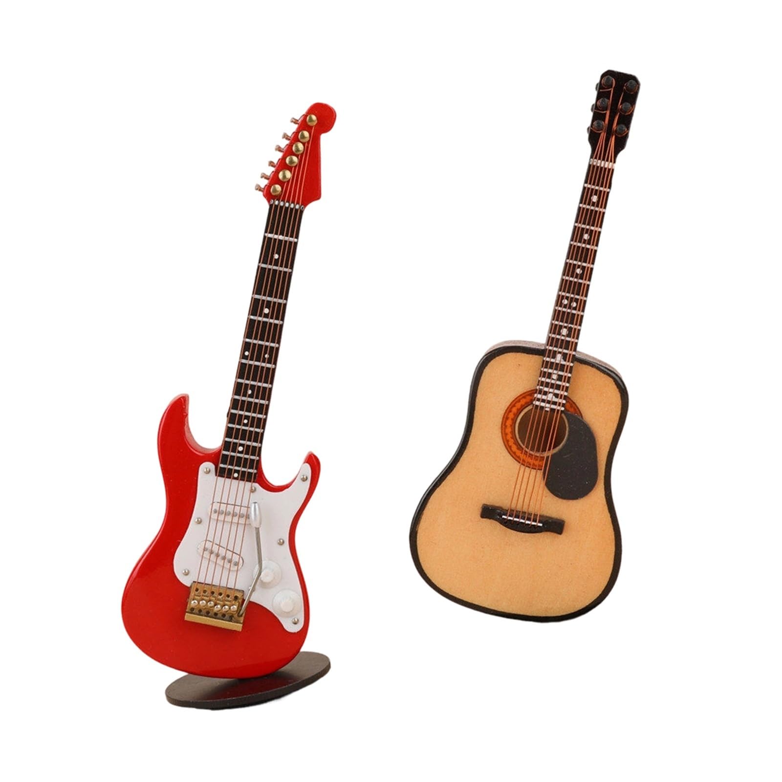 ZXFJYUIP Musical Instrument Figurines Piano Models Folk Guitars Saxophones French Horns Drum Set(1)