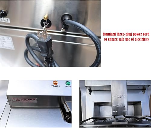 Miniatura 9 de INTSUPERMAI 110V 2000W 22L Embudo eléctrico industrial pastel Freidora profunda Control de temperatura Donas francesas Acero inoxidable Comercial de