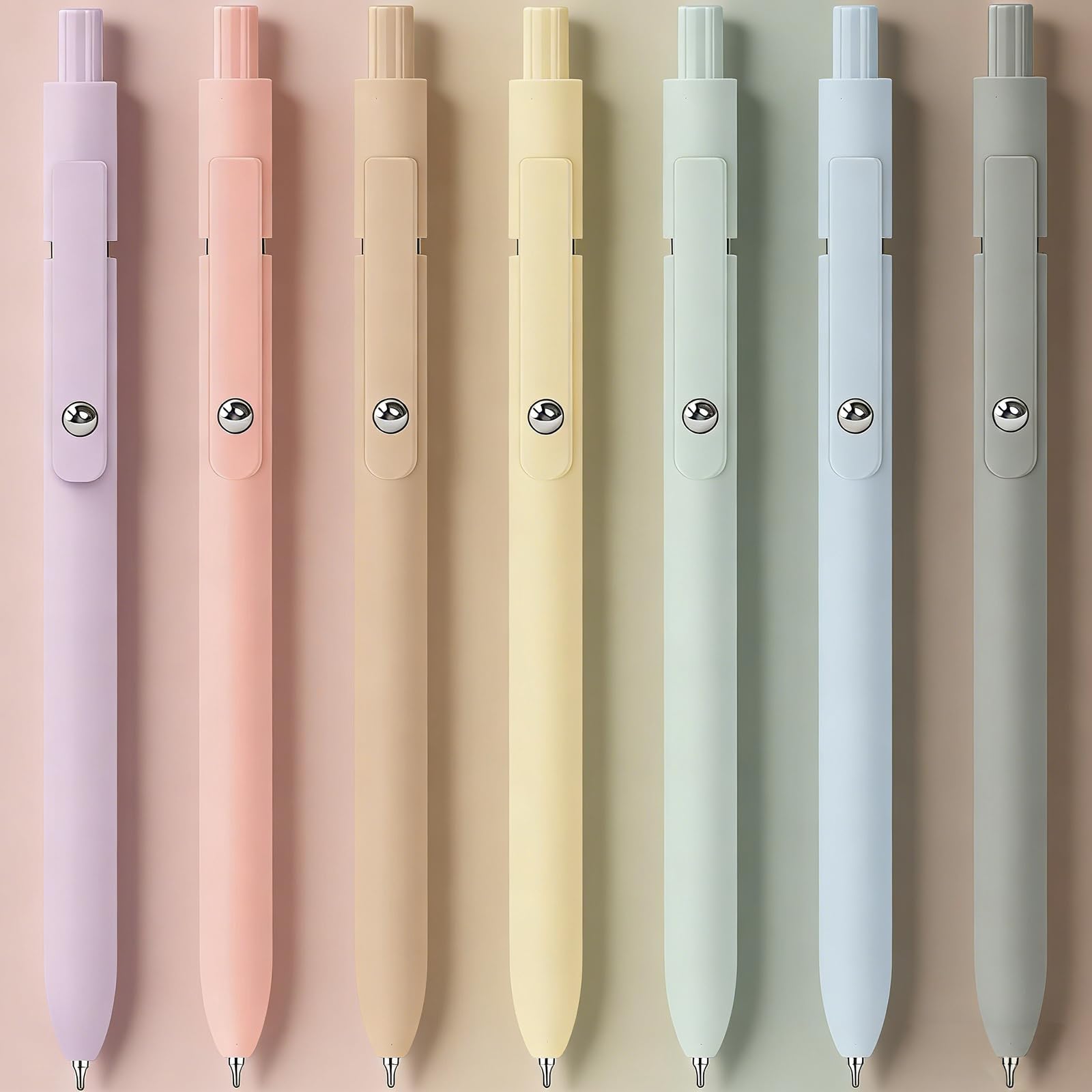 Gel Pens, 7pcs 0.5mm Quick Dry Black Ink Fine Point Smooth Writing Pens, Cute Teacher Work Desk Accessories Office School Supplies Gifts for Men Women Student Nurse, Valentines Day Gifts for Kids