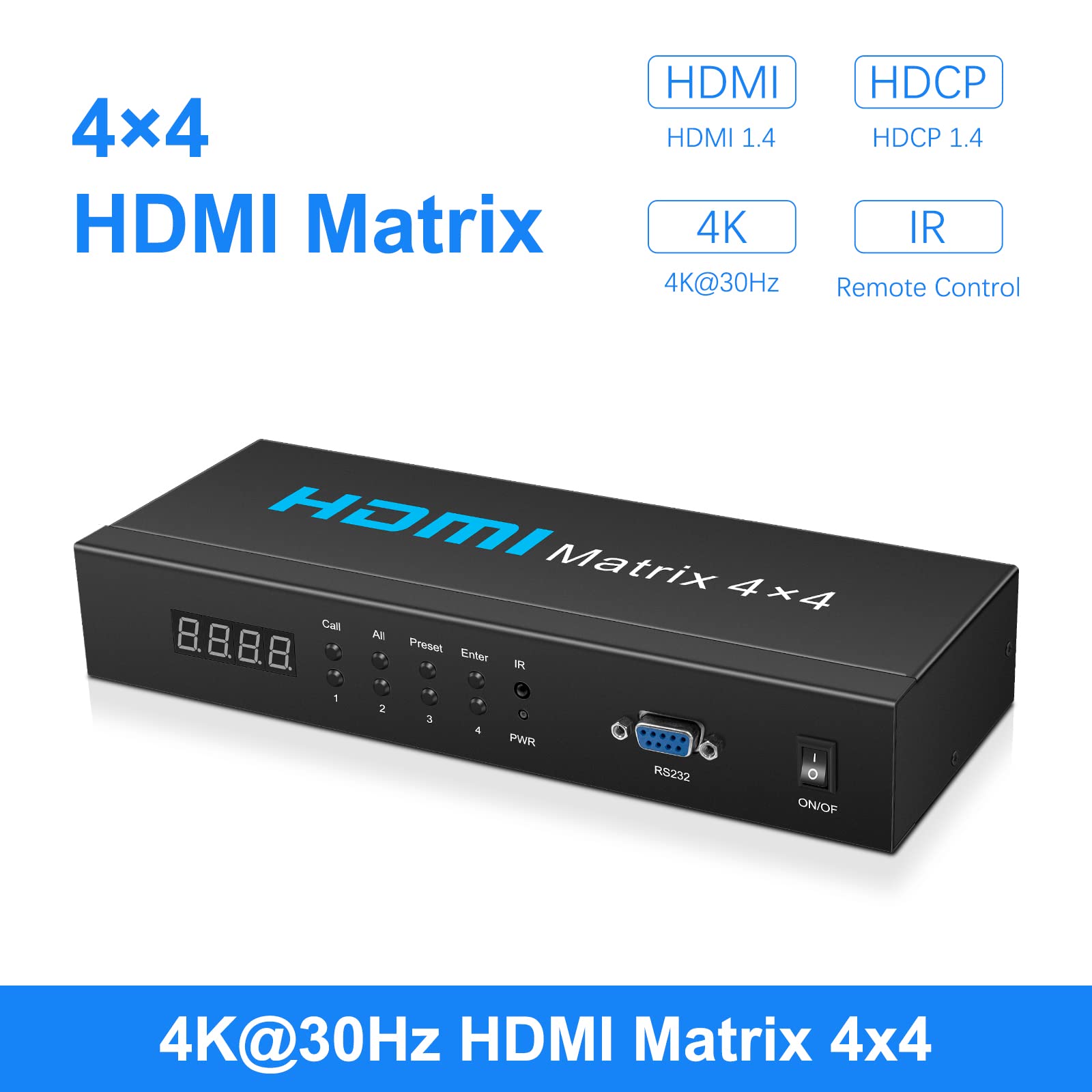 Amazon | Wiistar HDMIマトリックス 4x4 HDMIスプリッタースイッチ 4