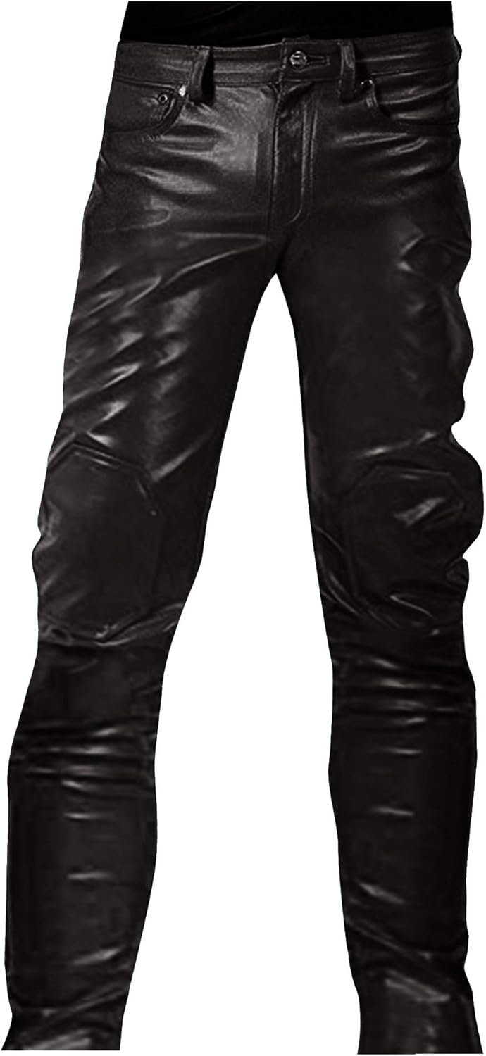 Men's Capsule Logo Pill Red Biker Bomber Costume Jacket – Faux Leather Motorcycle Cosplay Outfits