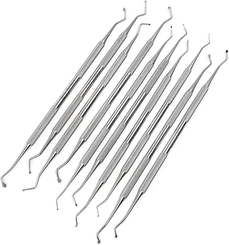 Vista 25 de Juego de 6 instrumentos de llenado de resina compuesta, kits de espátula de llenado dental para reparación estética de resina y preparaciones