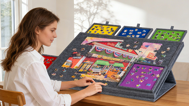 Amazon.com: Lavievert Tilting Puzzle Board with 2-in-1 Designed