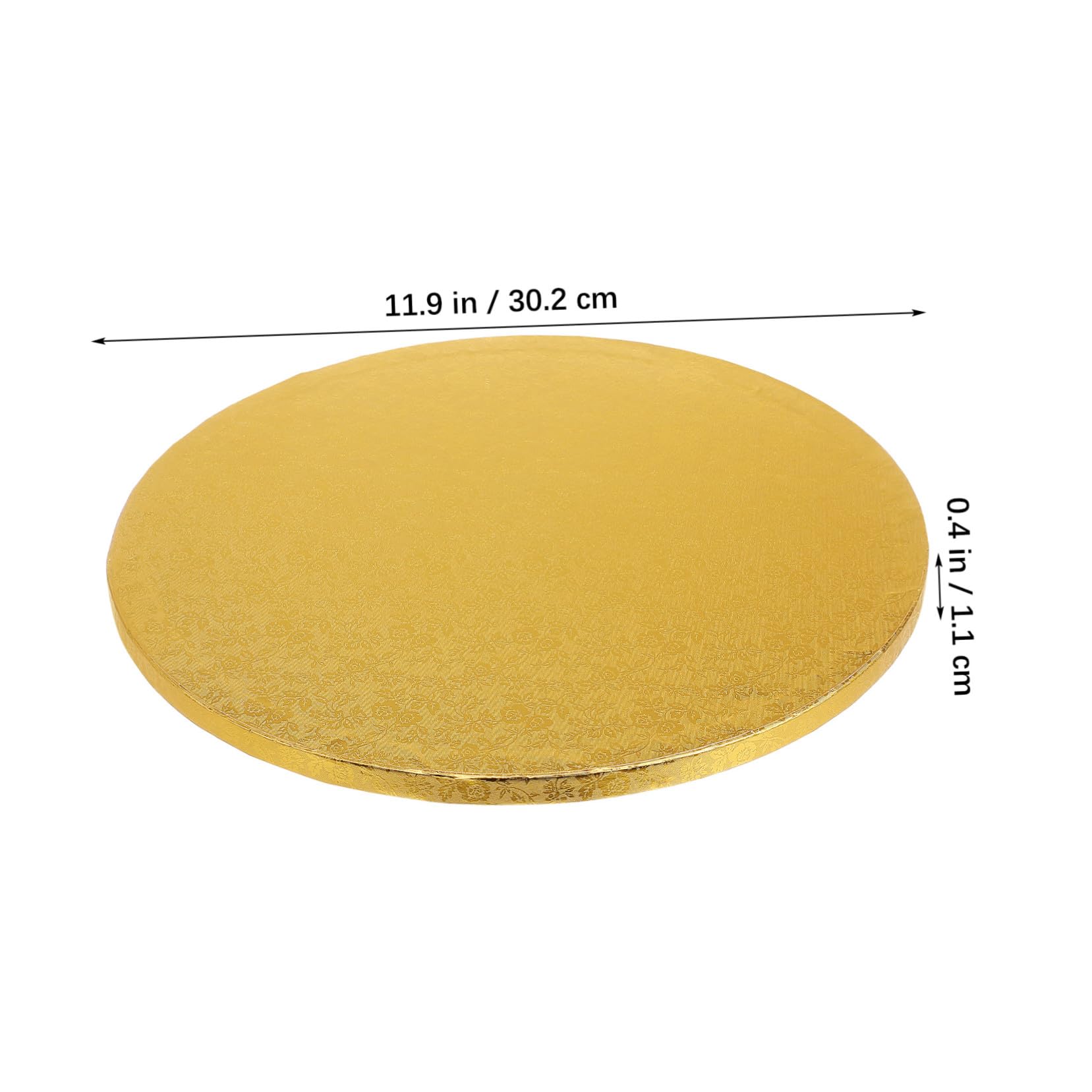 STOBAZA 10 Pièces Lot de Plateaux à Gâteaux Ronds Dorés Papier Cartonné Ondulé Stable et Élégant pour Présentoir et Décoration de Gâteaux