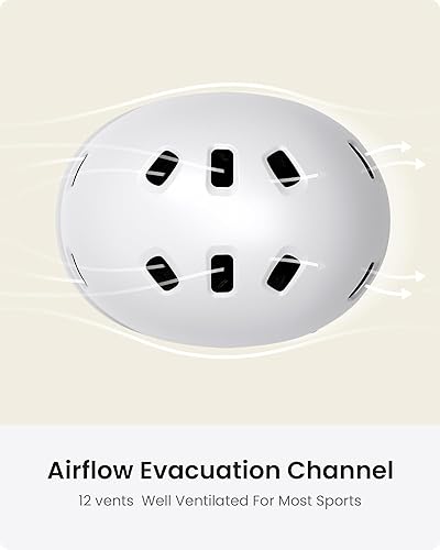 Miniatura 4 de OutdoorMaster - Casco de patineta o bicicleta, con dos forros extraíbles y ventilación, para varios deportes, patinaje, patinaje en línea, para