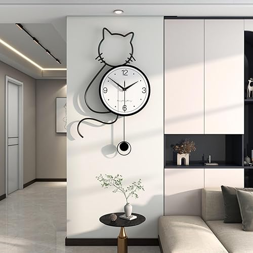 Miniatura 7 de PHIDOL Relojes de pared para decoración de sala de estar, relojes de pared decorativos a pilas con péndulo para dormitorio, cocina, oficina, hogar,