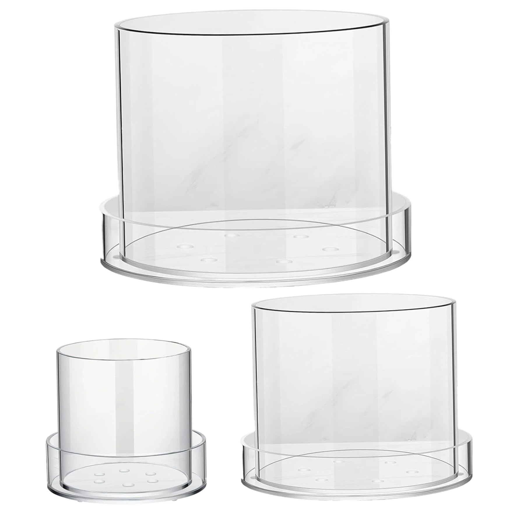 Pots transparents de rempotage pour semis en intérieur avec drainage