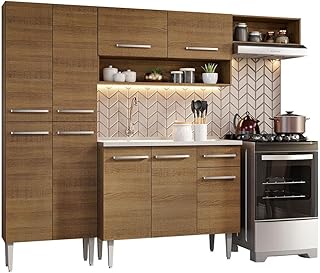 Madesa Compact Kitchen Set with Cabinets Ample Storage 229 Cm Wide with Multiple Compartments, 10 niches, 1 Drawers and PV... Price In India