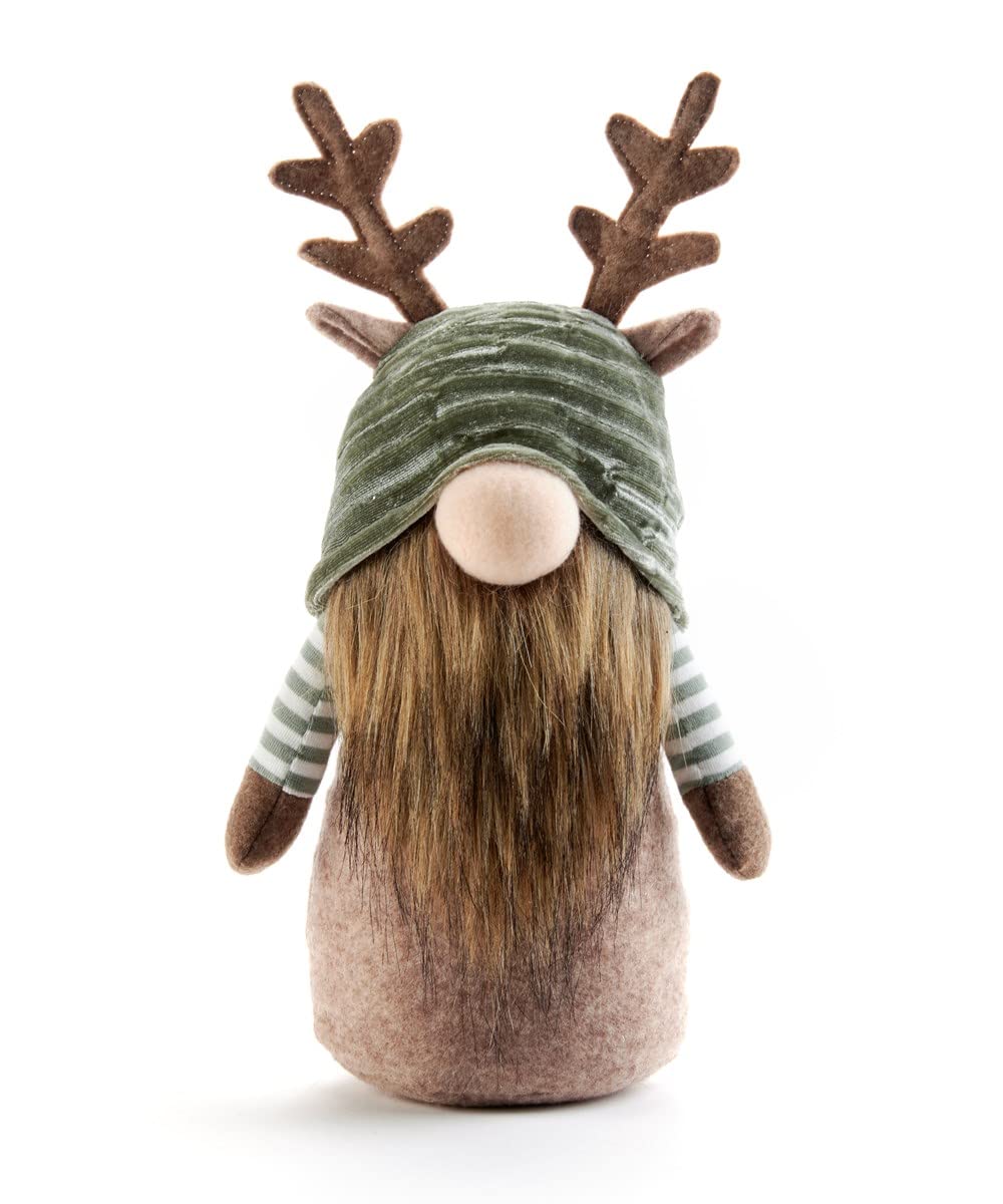Giftcraft 683928 Christmas Gnome with Antler Décor, 9.06-inch Height, Polyester