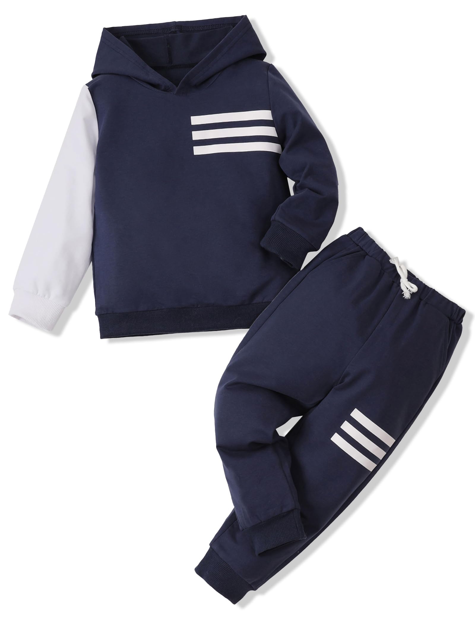 Toddler Boy Clothes Long Sleeve Hoodie Sweatsuits Tops and Pants 2Pcs Boys Fall Winter Outfits Set