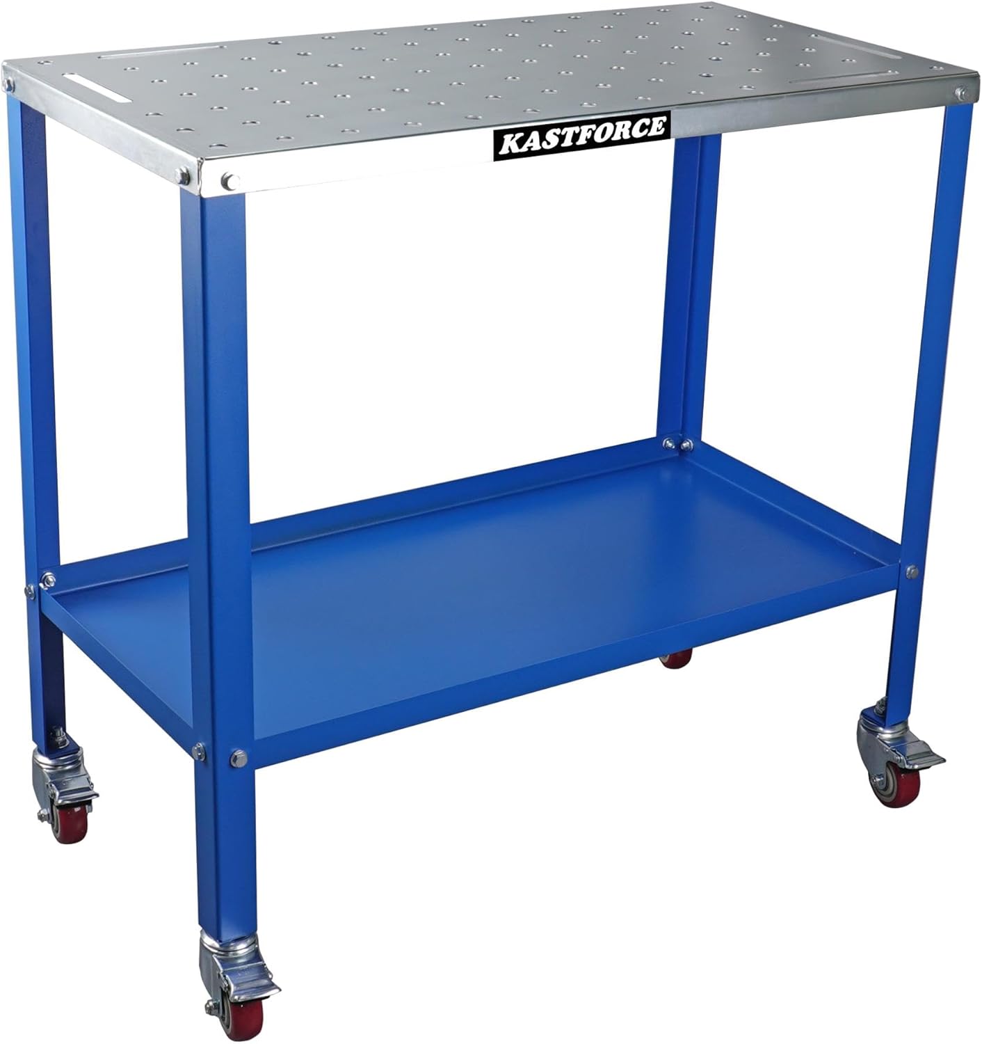 KF3017 Rust-Free 36”×18” Welding Table 1200 lbs Loading Capacity, Wedling Cart Universal Work Table with 5/8" Holes, Top Thickness up to 13Ga, Withstands Heat up to 1600 Fahrenheit