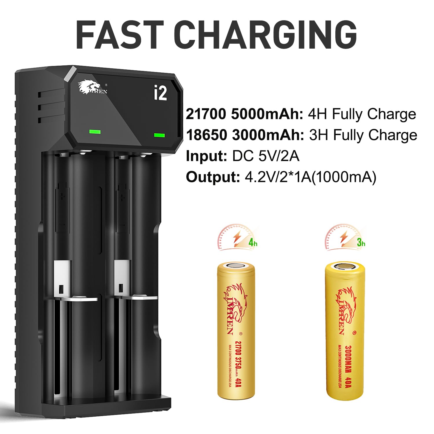 Amazon.com: IMREN 18650 Battery Charger,3.7V Battery Charger for