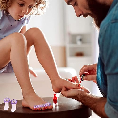 Miniatura 5 de 8 separadores de dedos morados de silicona para pedicura, lindas flores de silicona suave, espaciadores de dedos de dedos, pedicura, accesorios de