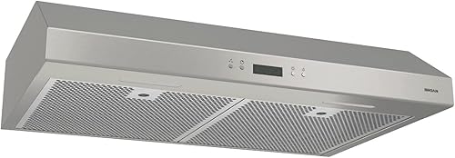 Broan-NuTone Glacier Campana extractora convertible de 4 vías para debajo del gabinete de 30 pulgadas con ventilador de escape de 3 velocidades y
