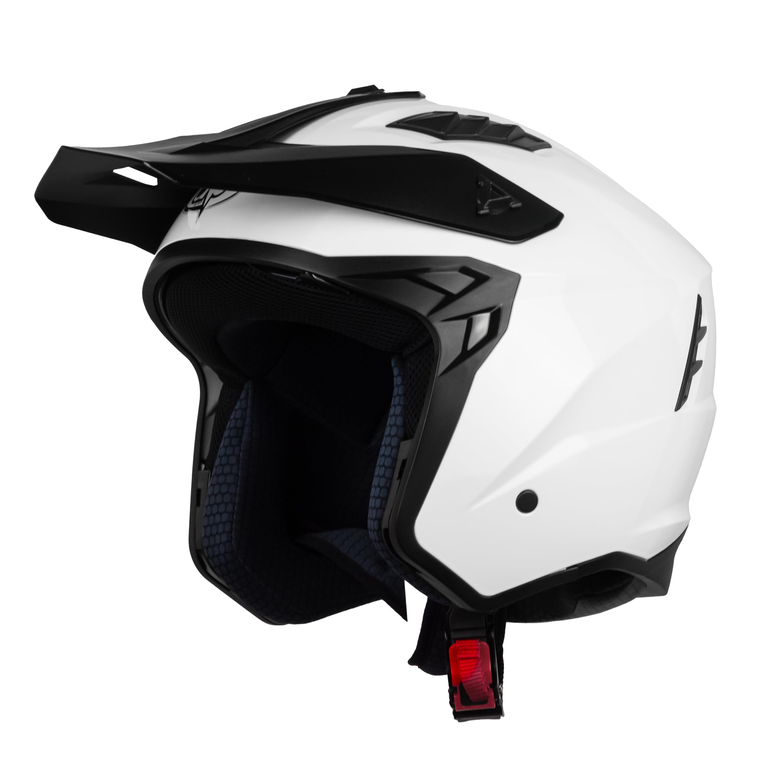 One by Camamoto | Casco Scooter e Moto, Track Jet, Bianco Lucido, Integrale con Mentoniera Estraibile, Omologato ECE R22-06, Taglia M (57-58 cm)
