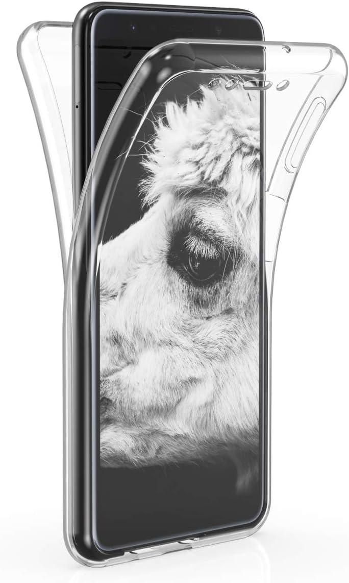 kwmobile Case Compatible with Samsung Galaxy A7 (2018) - Case Crystal Clear TPU Silicone Protective Cover Full Body Case - Transparent