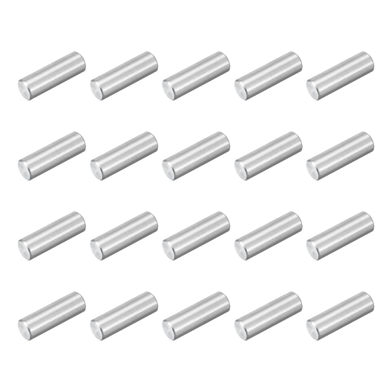 sourcing map 60Pcs M5 x 16mm 304 Stainless Steel Dowel Pin, Cylindrical Shelf Support Peg Pin Parallel Pin Fastener for Mechanical Manufacturing, Industry, Furniture Installation, Silver