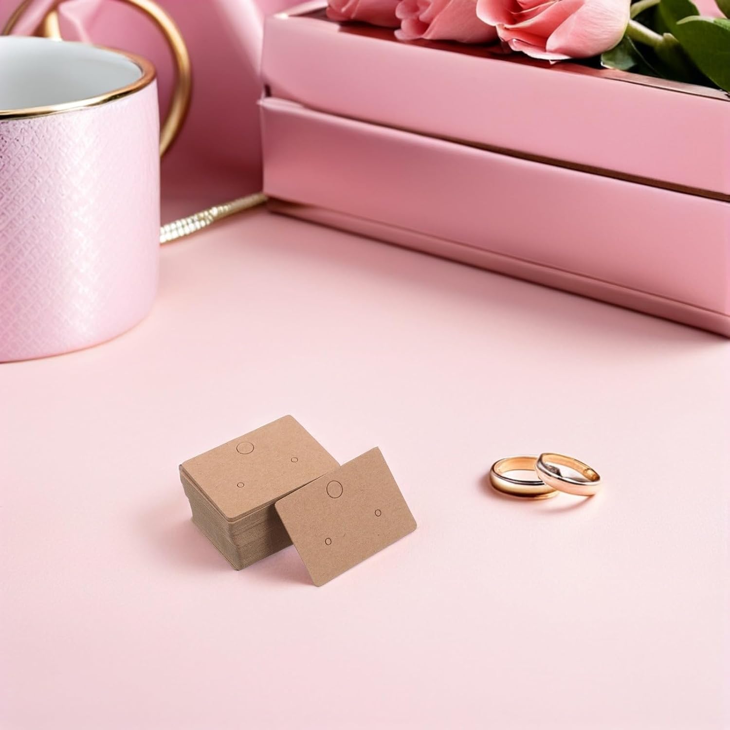 600pcs Jewelry Display Cards for Brooch Pins 4.5x3.2cm Paper Holder