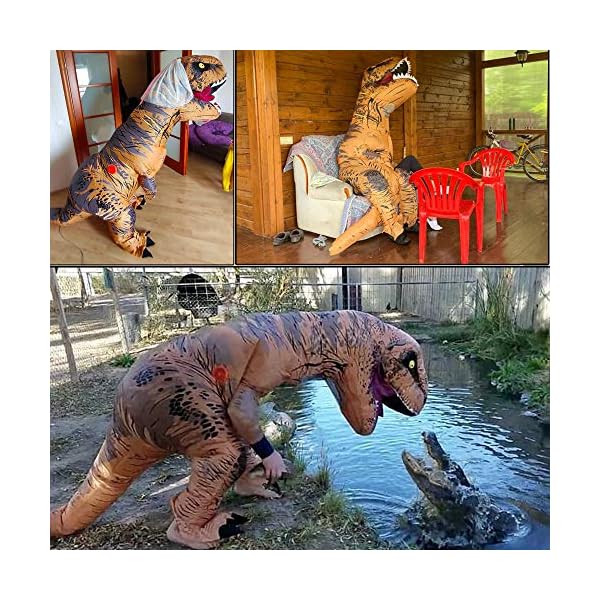Jashke inflatable dinosaur costumes for adult dinosaur halloween t rex costume for adults - image 4