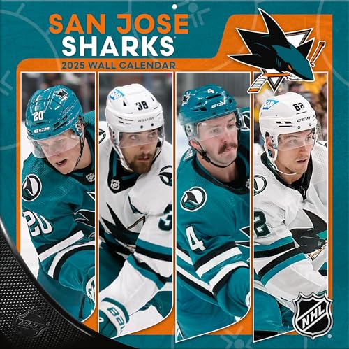 TURNER SPORTS Calendrier Mural San Jose Sharks 2025 12x12