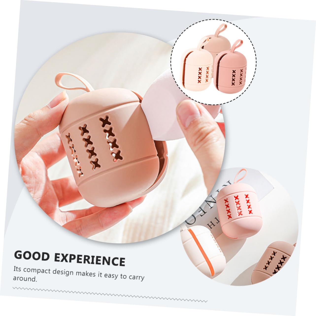 FRCOLOR 15stücke Make-up Schwamm Aufbewahrungsbox Tragbarer Staubschutz Für Kosmetik-schwämme Atemaktive Reise-halterung Für Beauty-