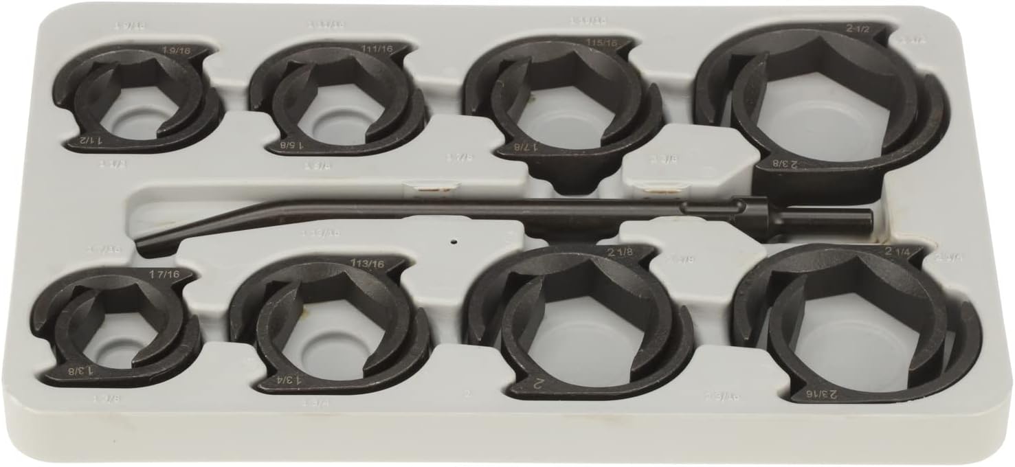 LTI TOOLS SAE Shockit Crows Foot Socket Wrench Set, Heavy Duty Industrial Hydraulic Fitting, 16 Piece (LT1900XL)