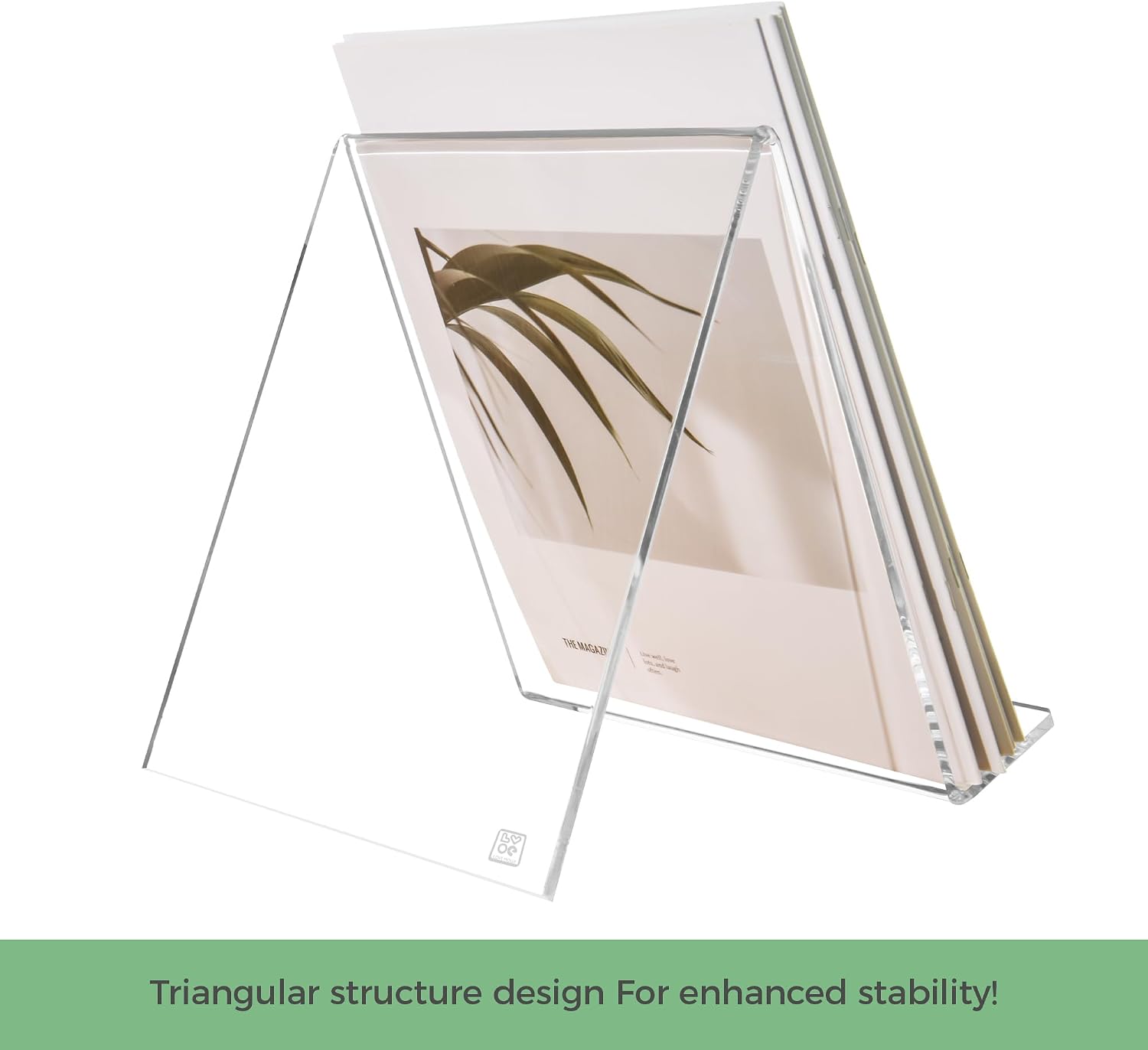 Lovemolly Acrylic Book Stand – Clear Display Easel for 8.5×11″ Books, 5mm Thick Transparent Holder for Tablet, Phone, Album, CD, Magazine, Picture & Plate, 8.27″W x 9.25″H x 10.24″D