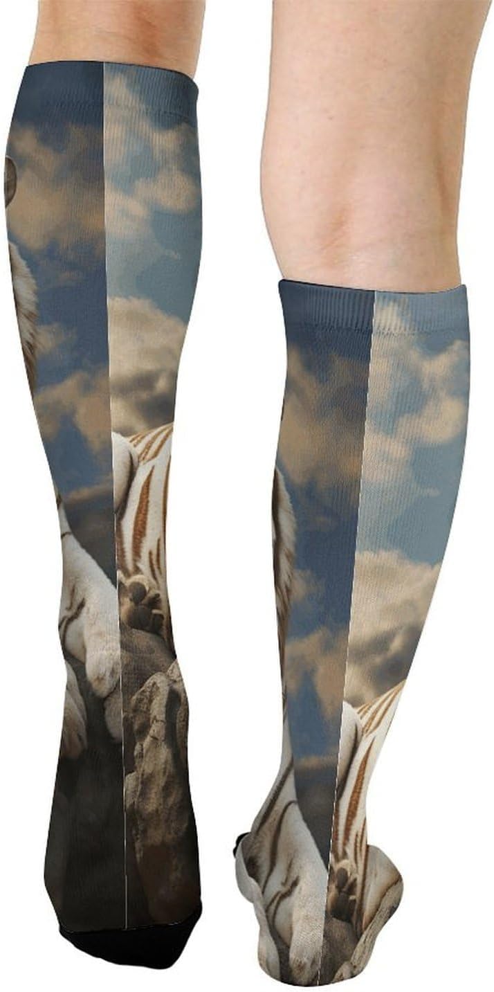 Majestic Tiger Knee High Soccer Socks Moisture Wicking