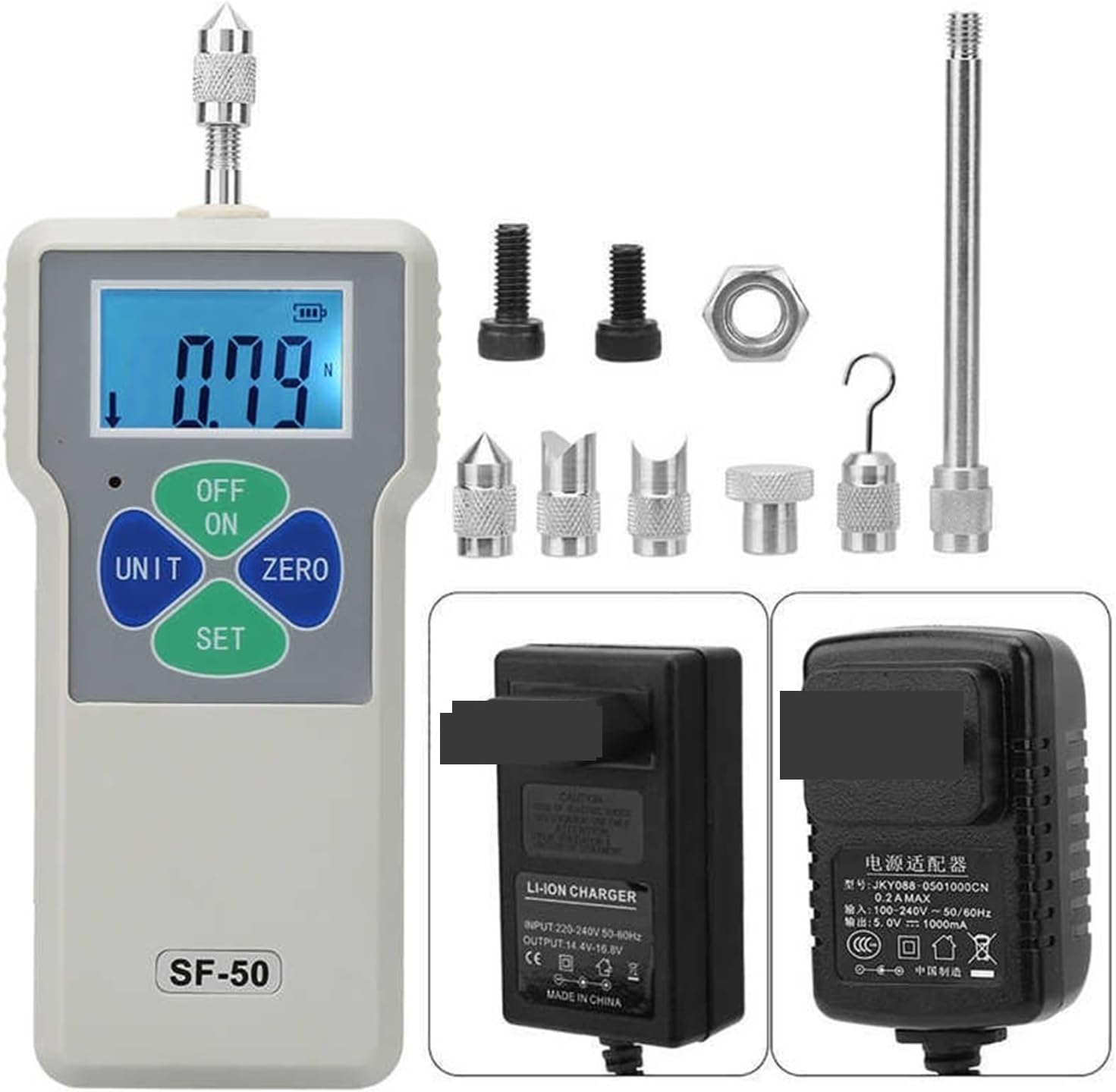 Trigger Pull Gauge, SF-50 Digital Force Gauge 50N/5kg/11lb Dynamometer Portable Push And Pull Meter Strength Measurement Tool