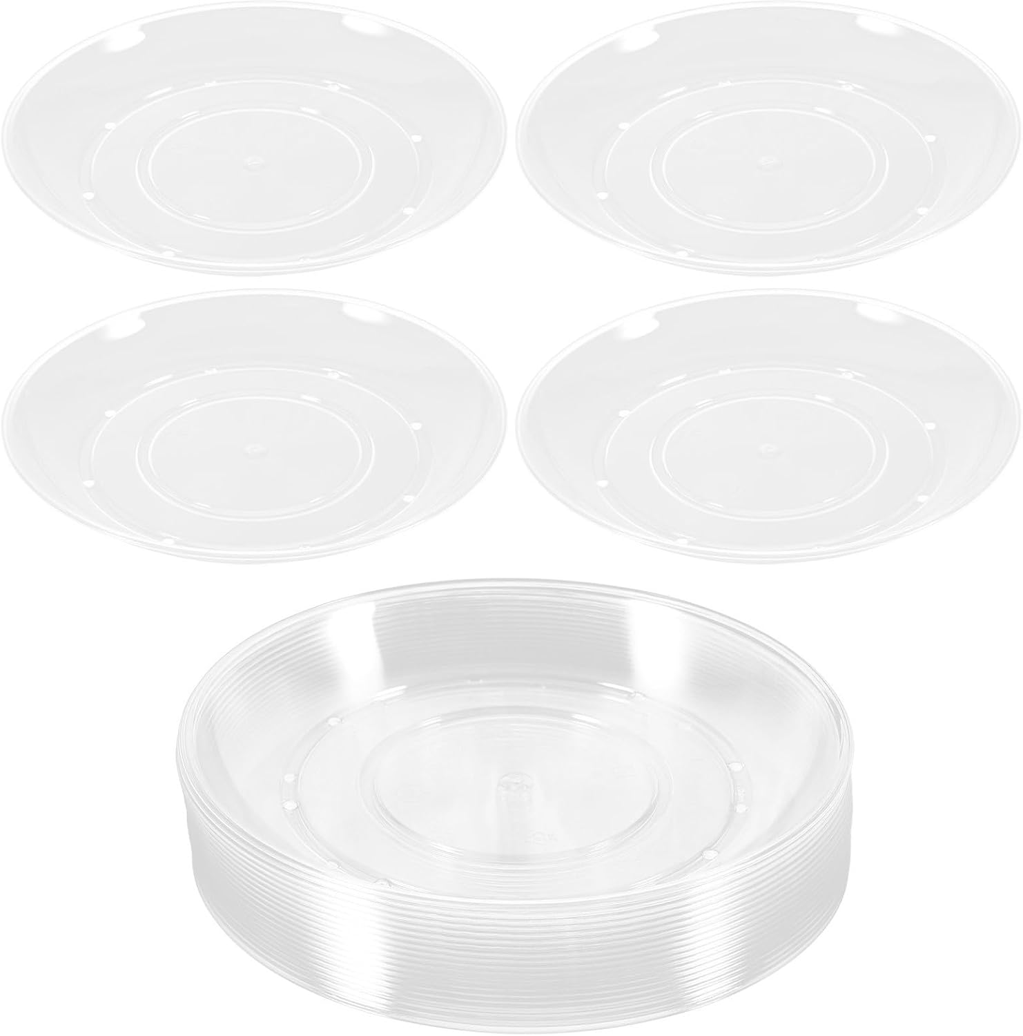 Ps Plastic Serving Plates Reusable and Sturdy 20pcs Small round Plates for Appetizers and Desserts for Party Snacks and Fruit for Festivals and Food Stores