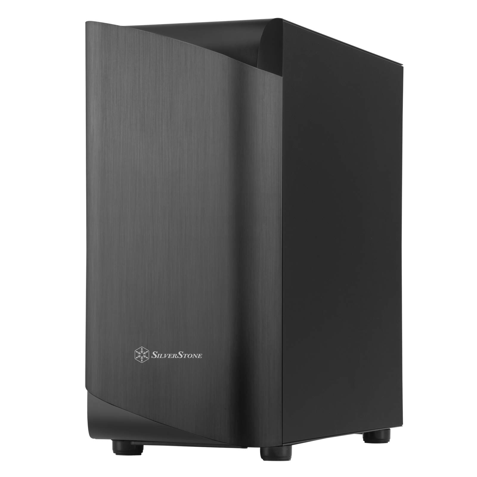SilverStone Technology SST-SEA1TB-G - SETA A1 Mid-Tower ATX obudowa komputera, część boczna z hartowanego szkła, tytan na czarnym