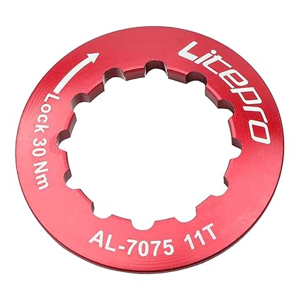 OFKLADE 11T Bike Cassette Cover Lock Ring Fixing Bolt Lightweight Hub Cap Red