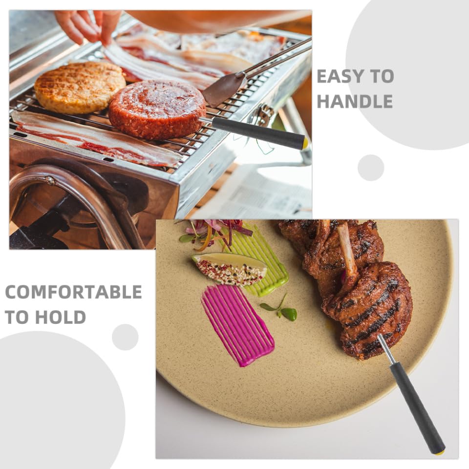 BESTOYARD 12pezzi Bastoncino Telescopico per Braciere Forchetta da Campeggio Estensibile per Arrostire Barbecue Falò Hot Dog Acciaio Inox Manico Ergonomico