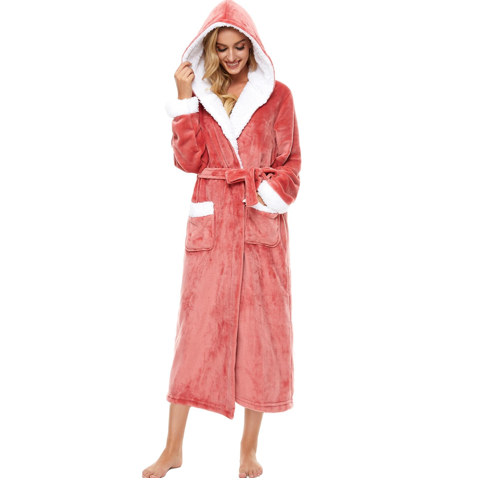 Iniber Plush Robes For Women, Womens Robe Long, Fuzzy
