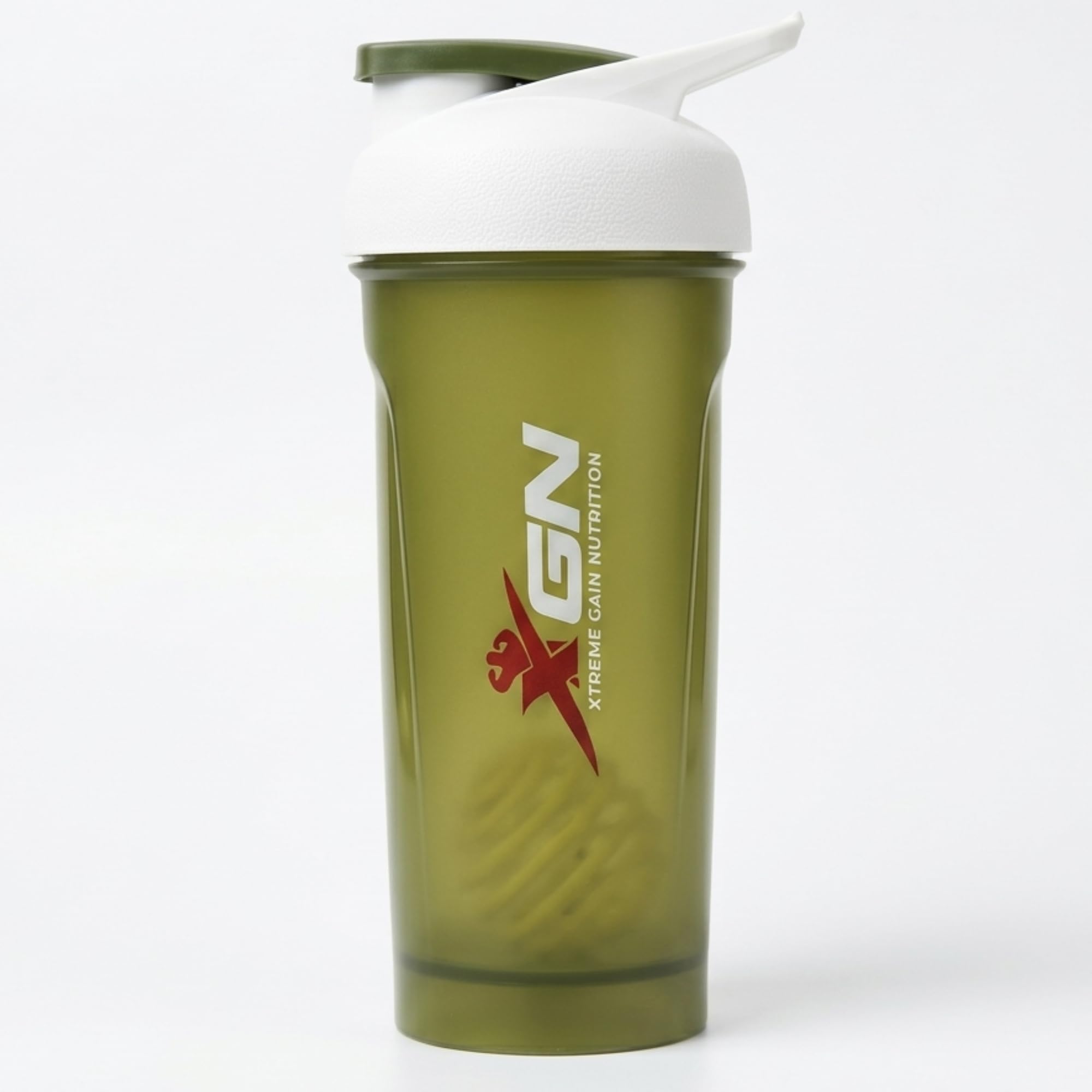 XGN Combat Protein Shaker Bottle, Olive Green, Wide Spout, Ergonomic Grip, with Food-Grade Whisk Ball and Measurement Scale-image-42