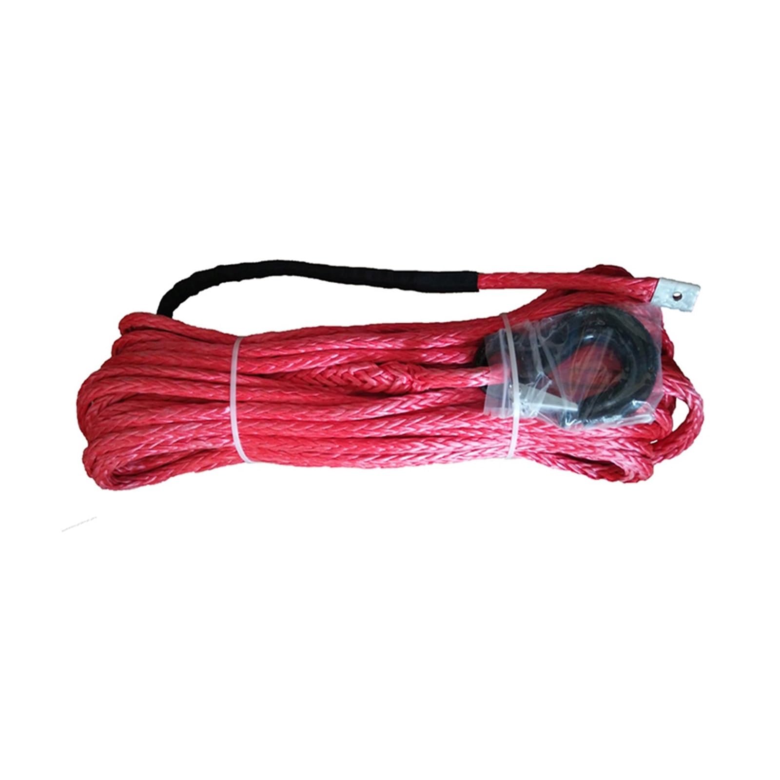 Edede Rosso Winch Rope, 10Mm*30M Synthetic Cable With Hook Uhmwpe Fiber Winch Rope Towing Line For 4Wd Off Road(Rosso)