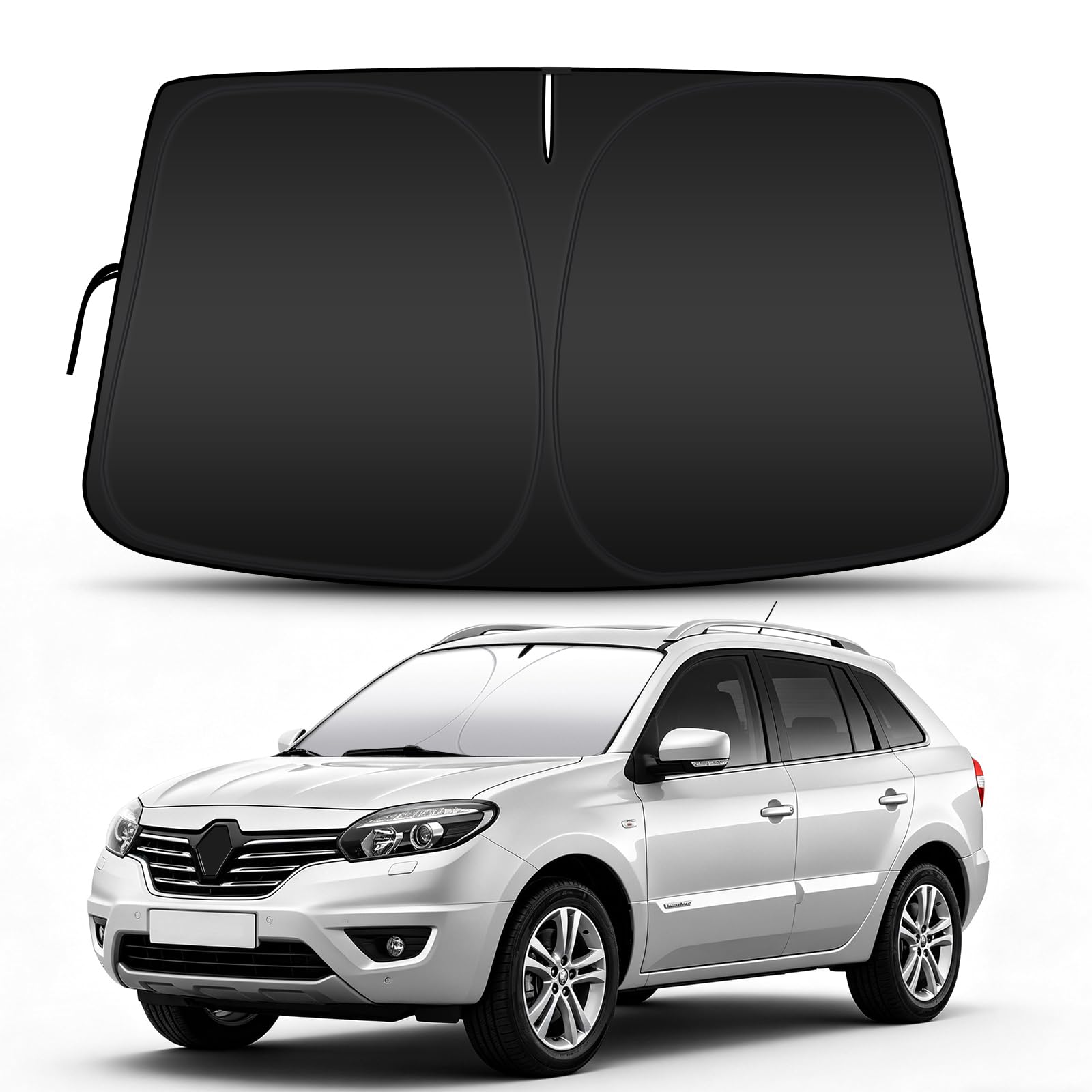 D-Lumina Pare-Brise Pare-Soleil pour Renault Koleos 2012–2015 Accessoires, Protecteur de Protection de Pare Soleil Voiture Contre Les Rayons UV, Pliable et Portable